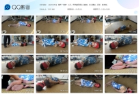 【SZY0358】 绳界“劳模”小凡，无罩露背青花小旗袍，灰丝...