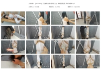 【FTYC0008】云儿倒吊头部六层网袜全包、扎带直臂扎紧，单...