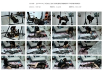 【QTGZS0295】妙月与安安 全身油亮黑丝驷马口球强制悬吊+严...