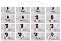 【QTGZS0545】柯柯原创 床上分腿手铐、口水收集、蒙眼解缚