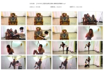 【XSS0045】素素性感黑丝四肢m脚固定和单脚吊