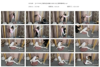 【SXYC0088】雅思粉色体操服 白衬衣 白丝 直臂单腿固定