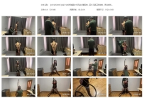 【QTGZS0865】美少女欣妍高跟女仆罚站分腿吊缚，巨大马具...