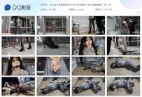 【SZY0444】玻璃窗里面可怜兮兮的小呆口球捆绑，对着大玻...