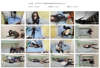 【QTGZS0201】华素原创 蒙面皮衣黑丝双马尾女战士