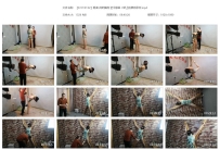 【SXYC0132】杨蕊 荷叶旗袍 空中悬吊 X架上的震动享受