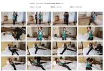 【SXYC0246】云熙 油亮黑丝绿旗袍 肉感熟女