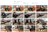 【SRYC0034】礼仪模特小玉性感酒红色细跟吊带袜手捆绑铐脚...