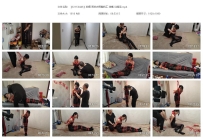 【SXYC0446】苏樱 黑皮衣黑靴特工 堵嘴 红绳吊