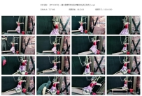 【FTYC0076】一捅水直臂双手反吊,禁锢在铁y具三角木上