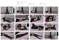 【SRYC0016】小姐姐亮面皮裤体验叉腿站立吊缚大号口球抬头...