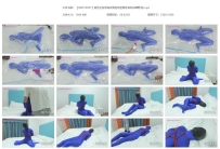 【XMTX0057】蓝色全包紧身衣真空袋空肺尝试和泳帽昏迷
