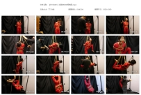 【SJYS0461】红胶衣女M紧缚吊