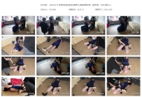 【SZY0227】落难老师清浅蓝色礼服裙灰丝细高仰面M缚，遥控...